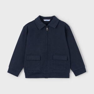 Bluza chłopięca z kołnierzykiem granatowa