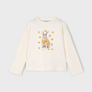 Koszulka długi rękaw kremowa