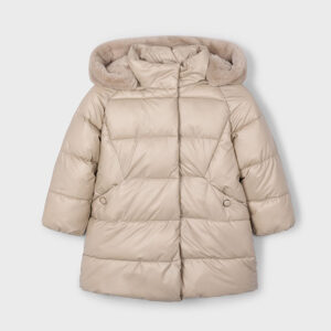 Kurtka zimowa dla dziewczynki piaskowa