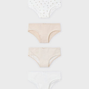 Majtki dla dziewczynki 4 pary beżowe – 4 (104cm)