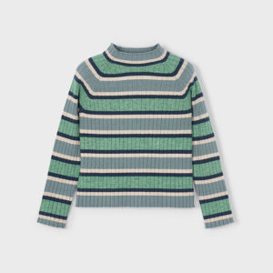 Półgolf trykot prążkowany szałwia