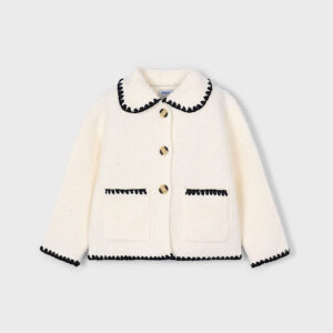 Sweter dziewczęcy z kołnierzykiem