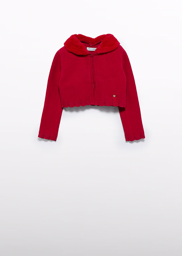 Sweter dziewczęcy z kołnierzykiem – 6 (116cm)