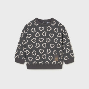 Bluza dziewczęca grafitowa – 12 M (80 cm)
