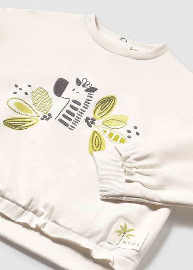 Bluza dziewczęca kremowa – 12 M (80 cm)