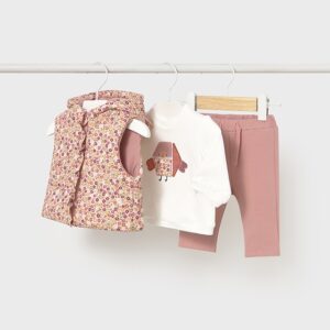 Dres dla dziewczynki z kolorowym bezrękawnikiem – 12 M (80 cm)