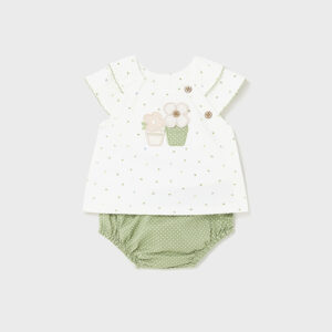 Komplet 2-pack dla dziewczynki eukaliptusowy – 6-9 M (75 cm)