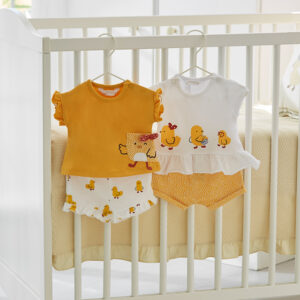 Komplet 4-pack dla dziewczynki kukurydziany – 6-9 M (75 cm)