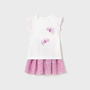 Komplet dla dziewczynki malwa – 12 M (80 cm)