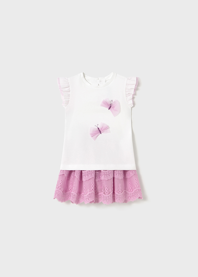 Komplet dla dziewczynki malwa – 12 M (80 cm)