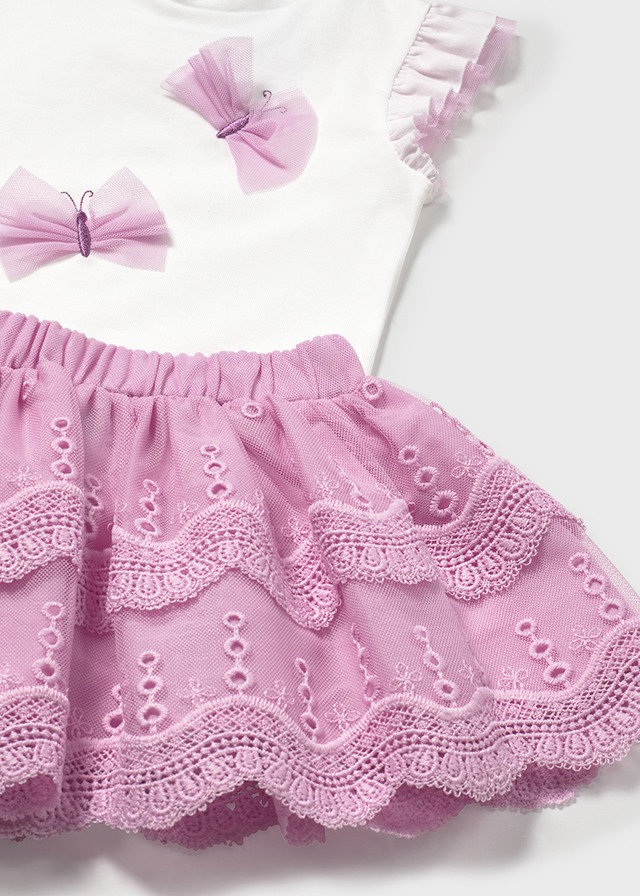 Komplet dla dziewczynki malwa – 12 M (80 cm)