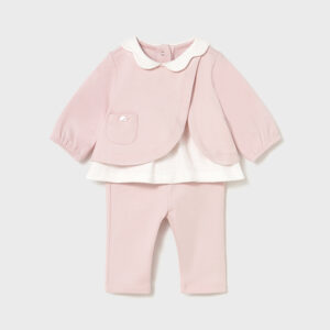 Komplet dla dziewczynki różowy – 6-9 M (75 cm)