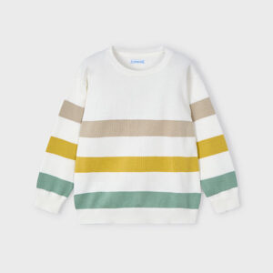 Sweter dla chłopca w kolorowe pasy – 3 (98cm)