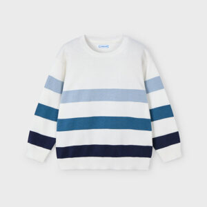 Sweter dla chłopca w niebieskie pasy – 3 (98cm)