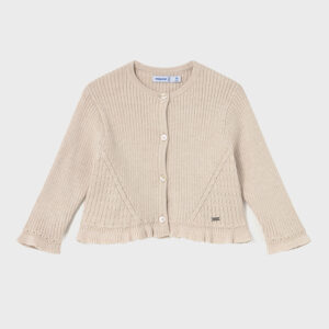 Sweter dla dziewczynki jasny beż – 12 M (80 cm)
