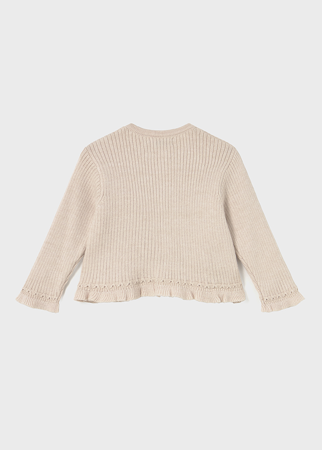 Sweter dla dziewczynki jasny beż – 12 M (80 cm)