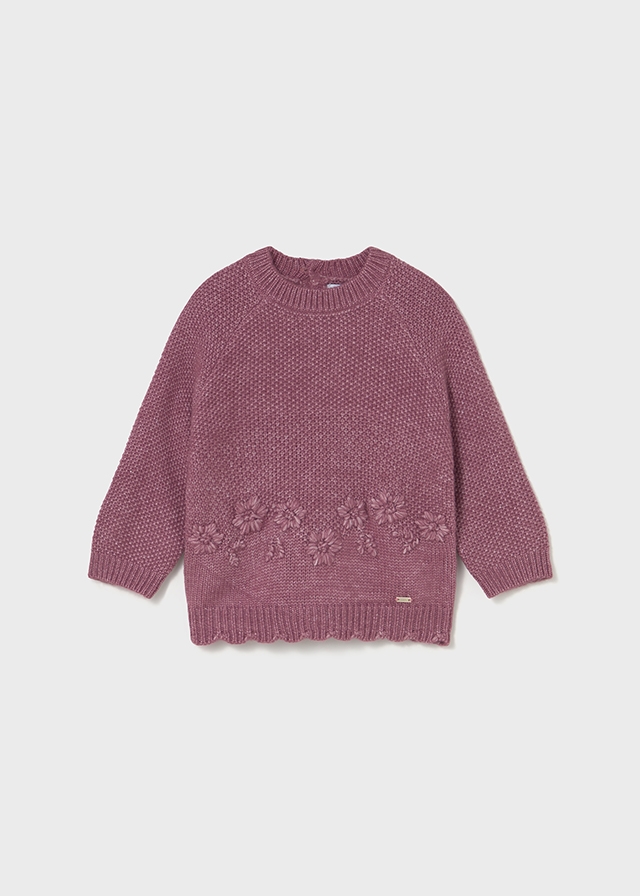 Sweter dla dziewczynki różowy – 18 M (86 cm)