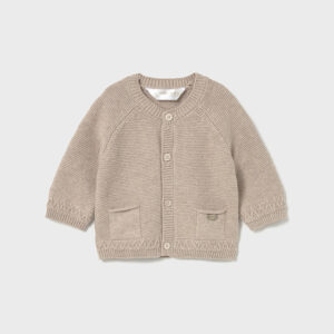 Sweter rozpinany chłopięcy beżowy – 6-9 M (75 cm)