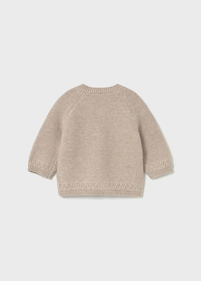 Sweter rozpinany chłopięcy beżowy – 6-9 M (75 cm)