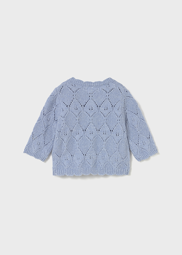 Sweter rozpinany dla dziewczynki błękitny – 6-9 M (75 cm)