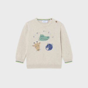 Sweter chłopięcy beżowy – 12 M (80 cm)