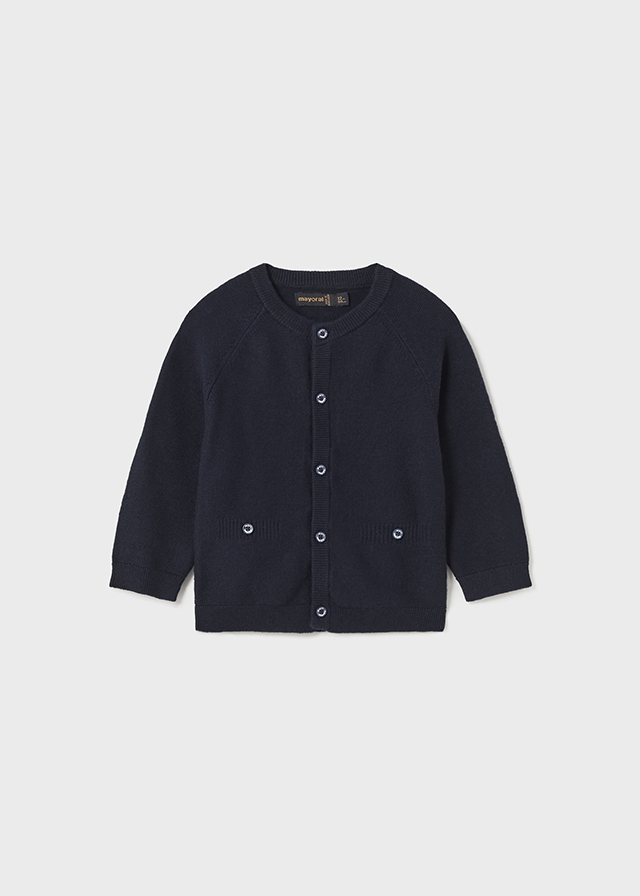 Sweter chłopięcy rozpinany granatowy – 6M (68cm)