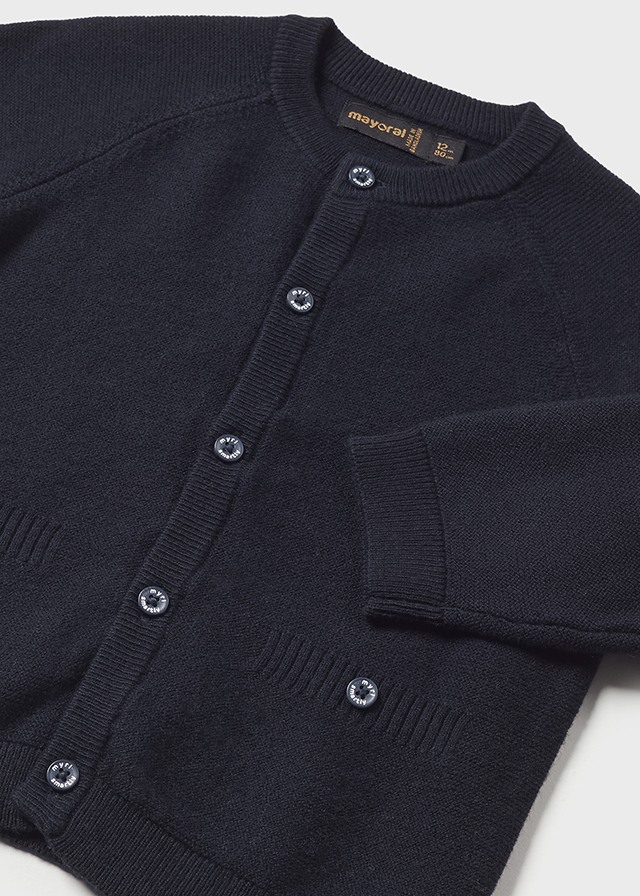 Sweter chłopięcy rozpinany granatowy – 6M (68cm)