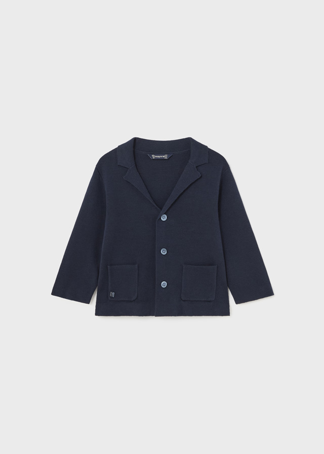Sweter chłopięcy rozpinany granatowy – 9M (74cm)