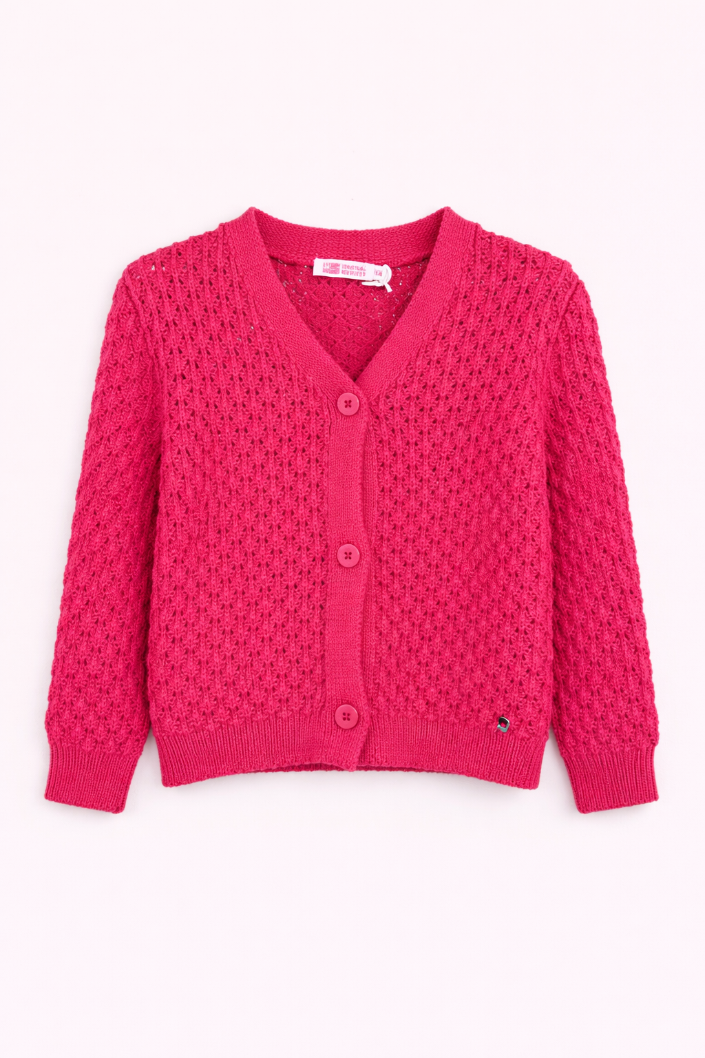 Sweter dla dziewczynki rozpinany różowy – 3 (98cm)
