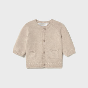 Sweter rozpinany chłopięcy beżowy – 6-9 M (75 cm)