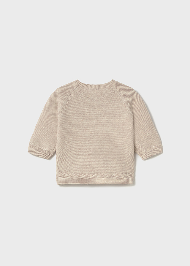 Sweter rozpinany chłopięcy beżowy – 6-9 M (75 cm)