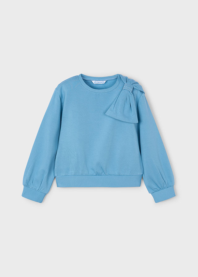 Bluza dziewczęca typu pulower niebieska – 3 (98cm)