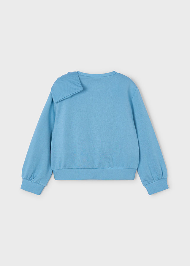 Bluza dziewczęca typu pulower niebieska – 3 (98cm)