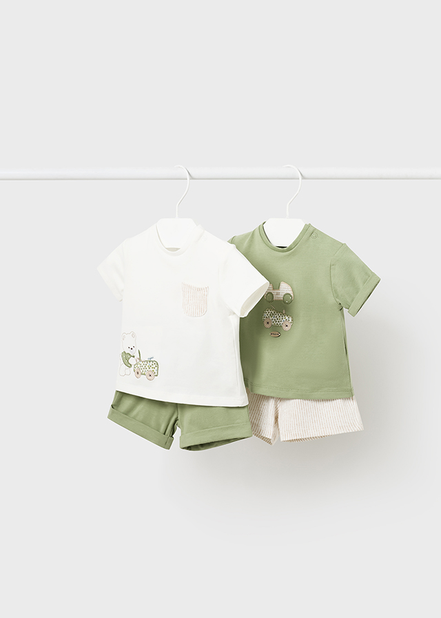 Komplet 4-pack dla chłopca eukaliptusowy – 6-9 M (75 cm)