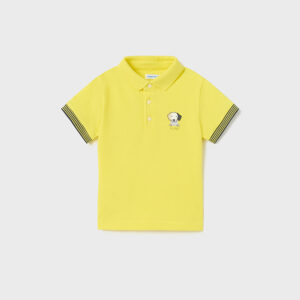 Koszulka polo chłopięca krótki rękaw cytrynowa – 12 M (80 cm)
