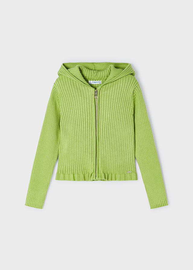 Sweter dla dziewczynki rozsuwany z kapturem jabłko – 4 (104cm)