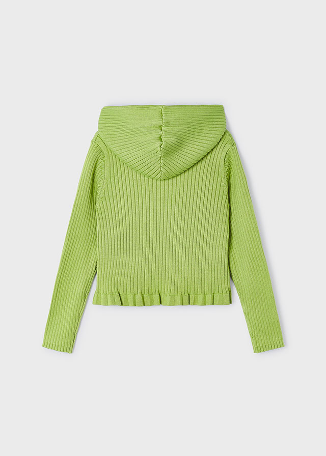 Sweter dla dziewczynki rozsuwany z kapturem jabłko – 4 (104cm)