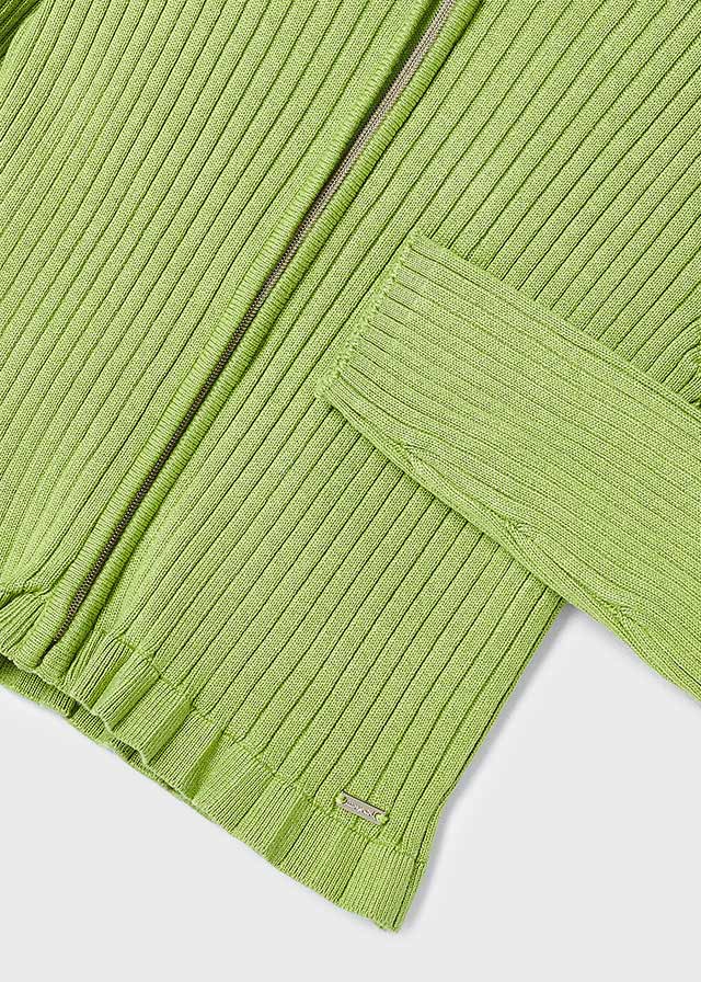 Sweter dla dziewczynki rozsuwany z kapturem jabłko – 4 (104cm)