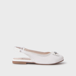 Buty dla dziewczynki baleriny bez pięty białe – 36 (23,5 cm)