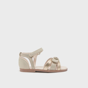 Buty dla dziewczynki sandały beżowo złote – 20 (13 cm)