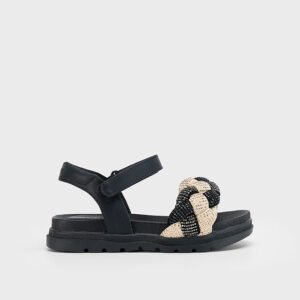 Buty dla dziewczynki sandały czarne – 33 (21,5 cm)